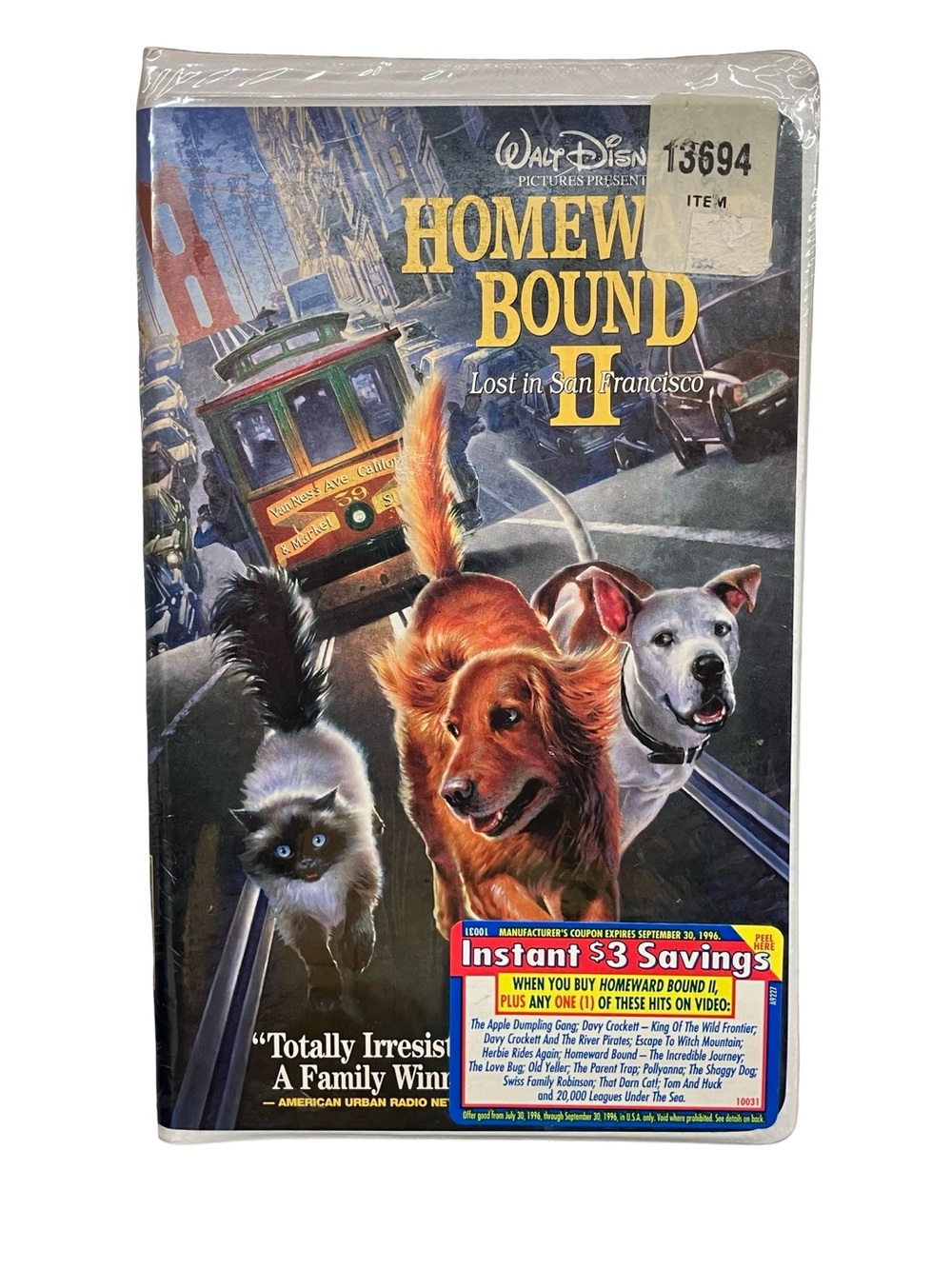 Homeward Bound 2 - Lost in San Francisco (VHS, 1996) NEW Sealed Walt Disney VTG